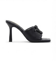 Heeled Black Mules