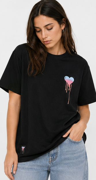 Timberland Black Heart Graphic T-Shirt view 4