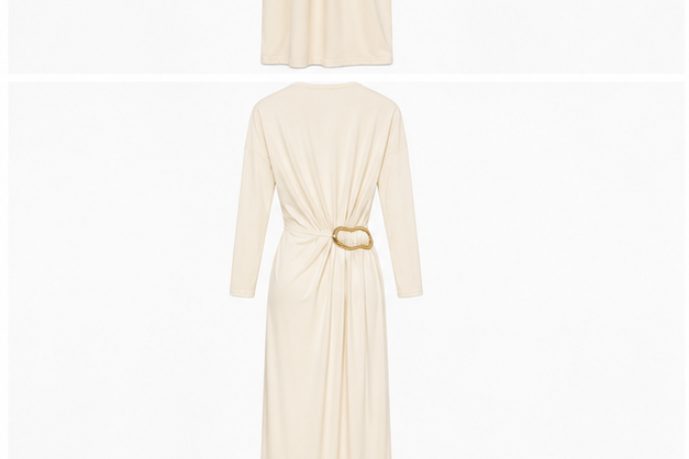 Hobz Dress 30354 - Cream