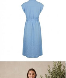 Hobz Dress 1690- Blue