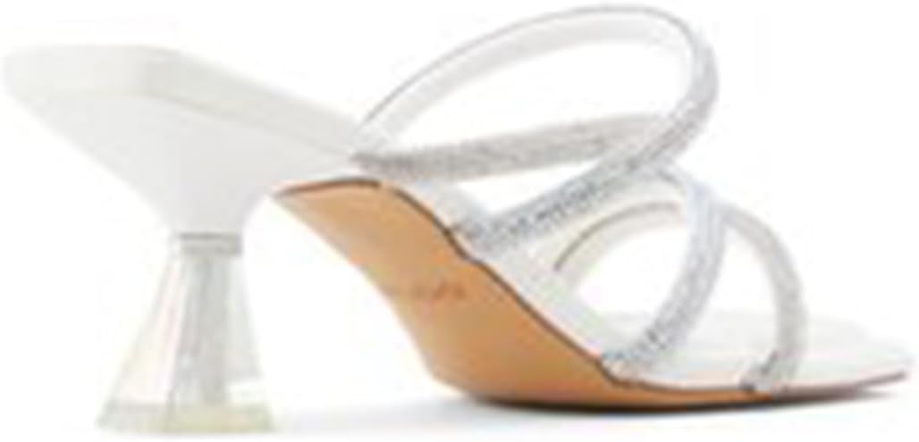 Heeled High White Mules