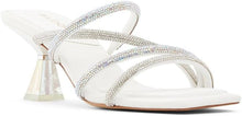 Heeled High White Mules