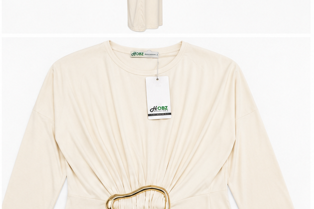 Hobz Dress 30354 - Cream