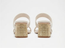 Heeled Glossy White Mules