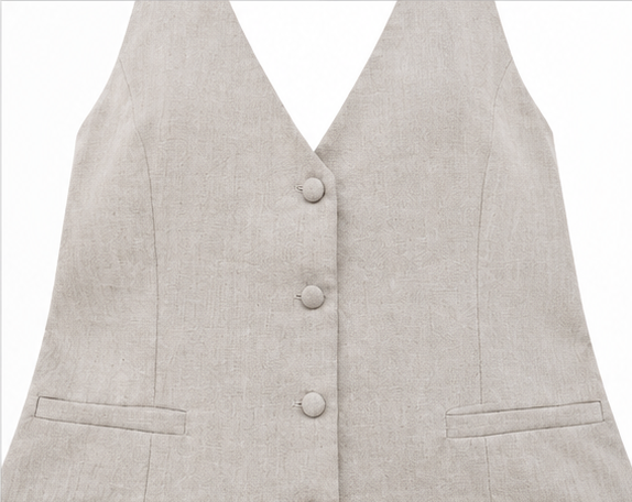 Hobz Vest 1619 - Beige