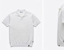 White Textured Polo Shirt - product detail