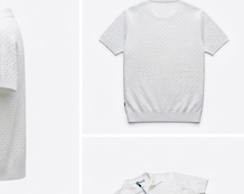 White Textured Polo Shirt - product detail