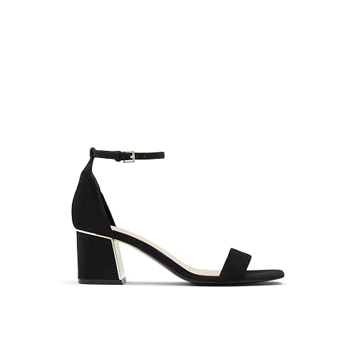 Heeled Glossy Black Sandals