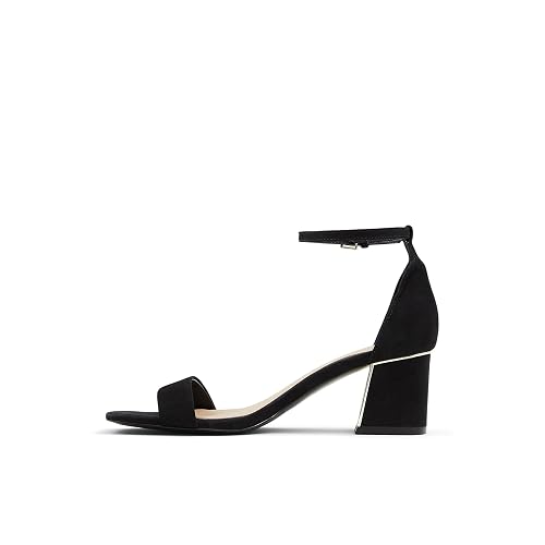 Heeled Glossy Black Sandals