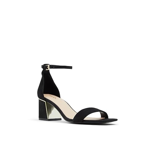 Heeled Glossy Black Sandals