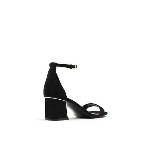 Heeled Glossy Black Sandals