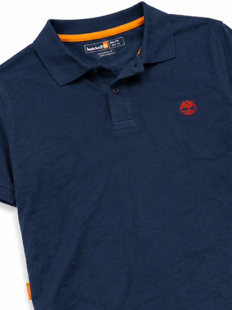 Timberland Navy Blue Polo Shirt view 4