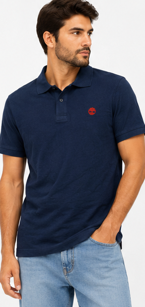 Timberland Navy Blue Polo Shirt view 5