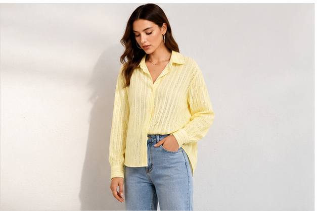 Hobz Blouse 010010- Yellow