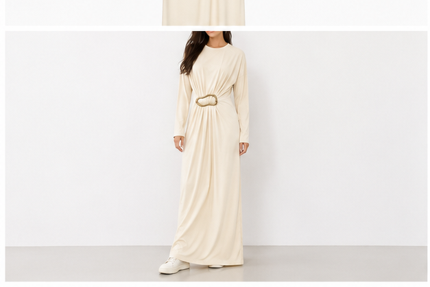 Hobz Dress 30354 - Cream
