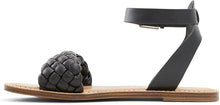 Flat Patterned Black Sandals