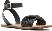Flat Patterned Black Sandals
