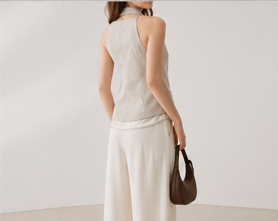 Hobz Vest 1619 - Beige