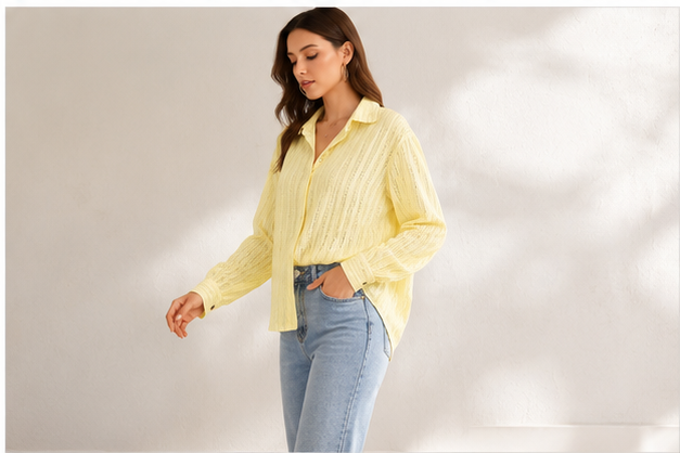 Hobz Blouse 010010- Yellow