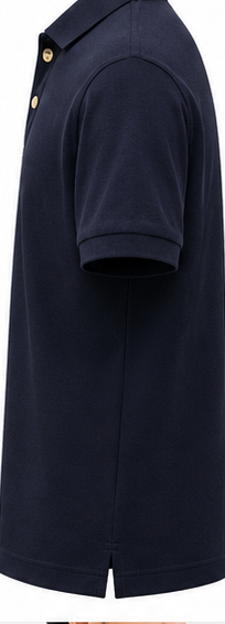 Navy Polo Shirt with Gold Buttons - product detail