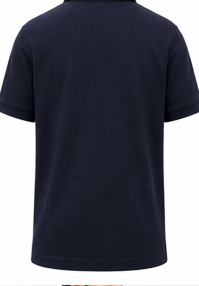Navy Polo Shirt with Gold Buttons - product detail