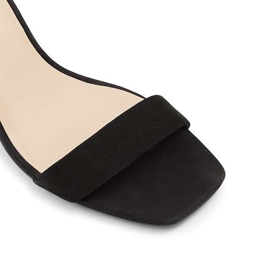 Heeled Glossy Black Sandals