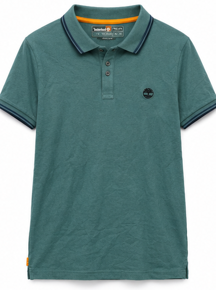 Timberland Dark Teal Tipped Polo Shirt view 1