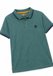 Timberland Dark Teal Tipped Polo Shirt view 4