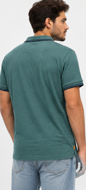Timberland Dark Teal Tipped Polo Shirt view 6