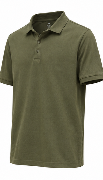 H&M Olive Classic Polo Shirt - product detail