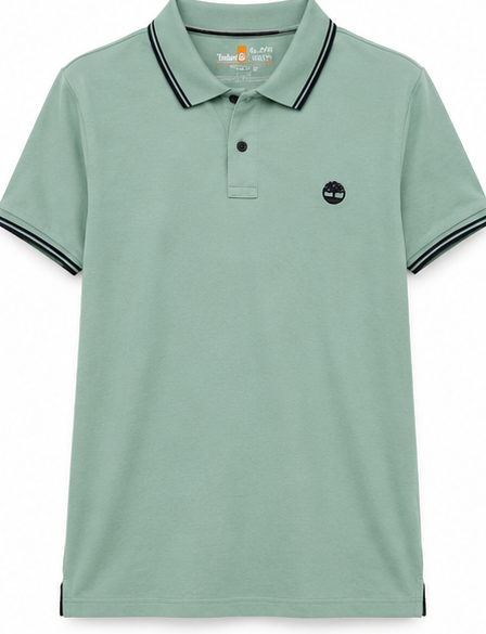 Timberland Mint Green Tipped Polo Shirt view 1