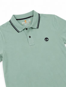 Timberland Mint Green Tipped Polo Shirt view 4