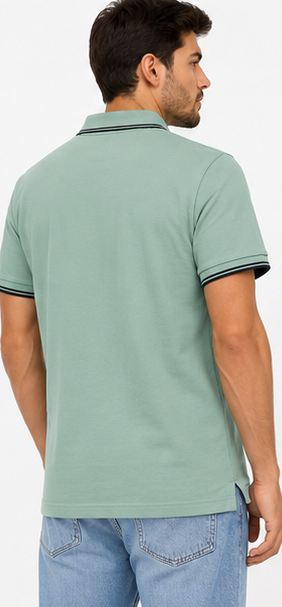 Timberland Mint Green Tipped Polo Shirt view 6