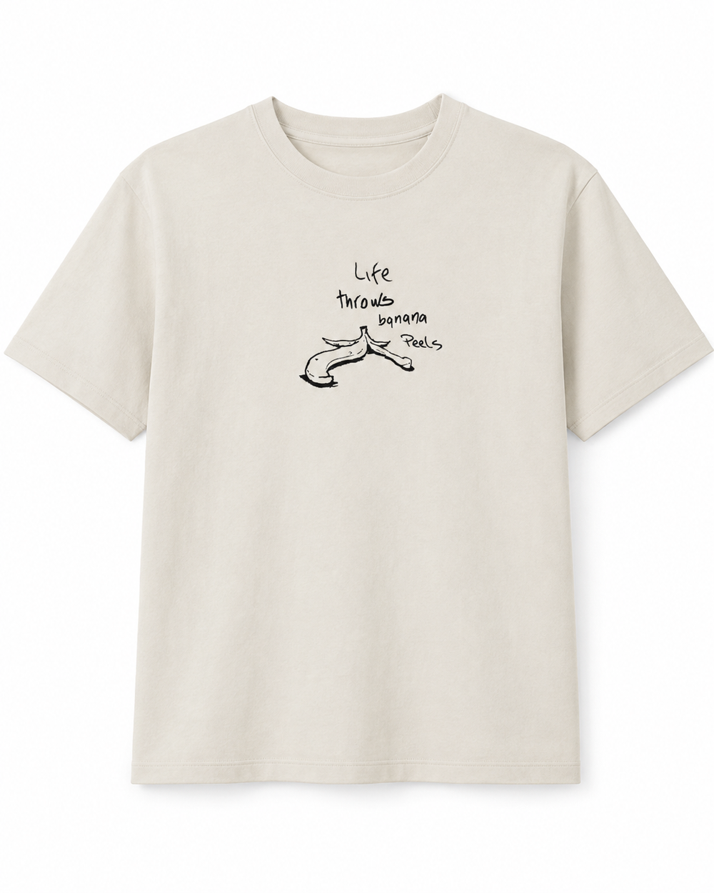 Breshka Biege Banana Graphic T-Shirt