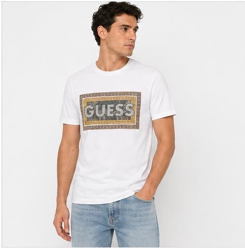 GUESS White Men's T-Shirt – Style 089