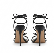Heeled High Black Sandals
