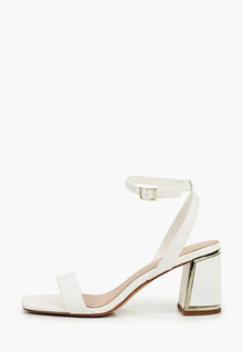 Heeled Glossy Beige Sandals