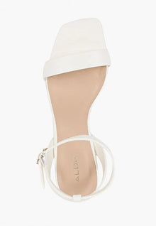 Heeled Glossy Beige Sandals