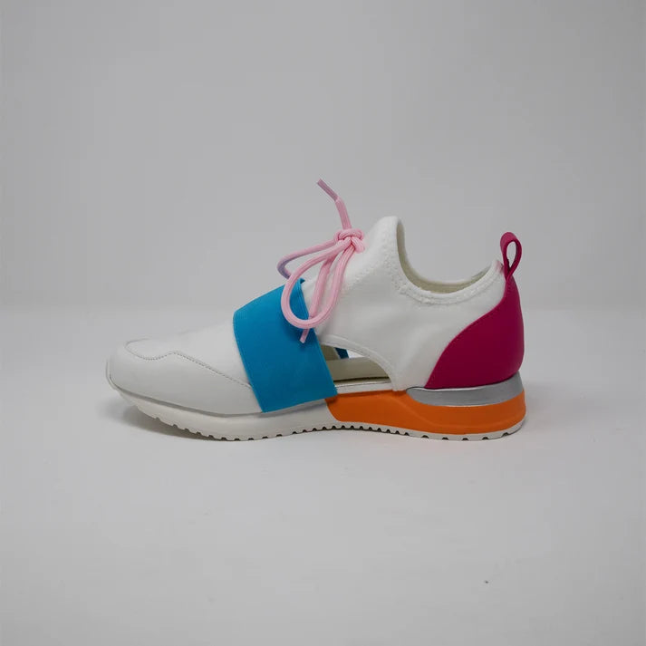 Multicolor White Sneakers