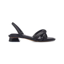 Heeled Low Black Sandals