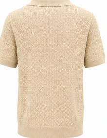 ZARA MEN Beige Knit Polo Shirt - product detail