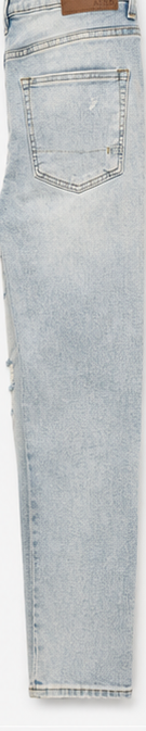 AERO Light Wash Ripped Slim Jeans — detail 3