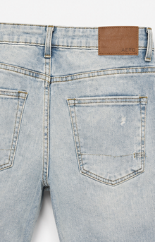 AERO Light Wash Ripped Slim Jeans — detail 4