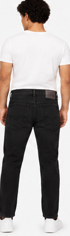 American Eagle Black Cropped Straight Jeans — model back