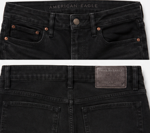 American Eagle Black Cropped Straight Jeans — detail 4