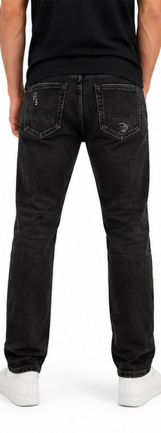 American Eagle Black Ripped Slim Jeans — model back