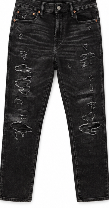 American Eagle Black Ripped Slim Jeans — detail 1