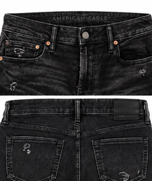 American Eagle Black Ripped Slim Jeans — detail 4
