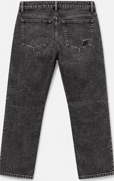 American Eagle Charcoal Ripped Straight Jeans — detail 2