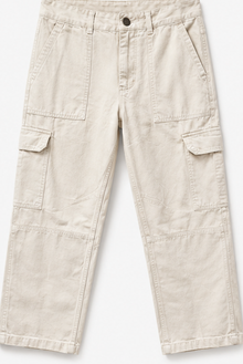 Bershka Ecru Cargo Jeans — detail 1